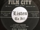 Song Poem Rocker 45 ROD ROGERS I Can’t Decide If It’s The Beatles FILM CITY rare