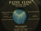 Patsy Cline 45 Three Cigarettes  EP Rare PROMO Hungry For Love