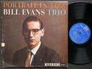BILL EVANS TRIO Portrait In Jazz LP RIVERSIDE RLP 12-315 DG MONO Scott LaFaro