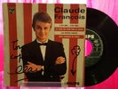 Claude François Autographe Dédicace sur Pochette Vinyle 45 Tours