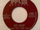 Modern Soul Boogie 45 EDDIE JAY & RAY Keep Smilin' PPL HEAR w/ Flyer