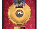 Kiss – Destroyer Vinyl Gold Metallized Record In Frame On Red Velvet Background