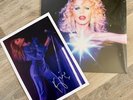 KYLIE MINOGUE LTD ED Transparent Blue Vinyl LP Sealed + Hand Signed Disco Print
