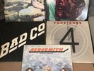 (5)LP Original 1970’s VINYL ROCK & ROLL Led Zeppelin Aerosmith BAD Co Q Riot+ VG