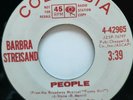 45 RPM POP BARBARA STREISAND, PEOPLE (WHO EAT PEOPLE) / I AM WOMAN