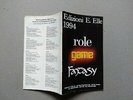 Catalogo Edizioni E Elle 1994 Role Game Fantasy Librogame