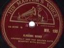 VERY RARE  LEADBELLY  78  ALABAMA BOUND / PICK A BALE OF COTTON  UK HMV MH 190 E