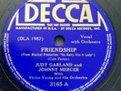JUDY GARLAND & JOHNNY MERCER Friendship / Wearin' of the Green DECCA 1940 78  E+
