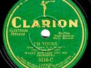 Clarion #5116-C: Wally Edwards Or-I'm Yours/Rex King Or-Night-Time Is Love V+/E-