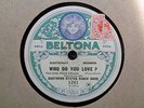 SOUTHERN STATES DANCE BAND - Who Do You Love? 78 disc (SYD ROY, WILLIE CRAEGER)