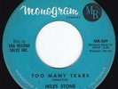 New Breed R&B Popcorn MILES STONE Too Many Tears 45 Monogram HEAR