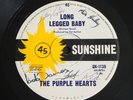 Purple Hearts Long Legged Baby/Here Tis OZ '65 Garage Beat Fully signed