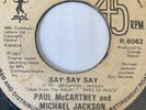 Rare Jamaica PAUL McCARTNEY / MICHAEL JACKSON Say Say Say West Indies 45