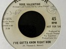 NORTHERN SOUL rose valentine   'i gotta know right now' US Promo