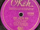 BOB WILLS & TEXAS PLAYBOYS Swing Blues #1/Steel Guitar Rag OKEH 03394 10” 78 Rpm