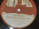 VIOLIN 78 rpm RECORD Odeon MARIUS MATEO Schumann / Drigo BARCELONA X-Rare