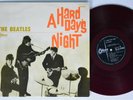 BEATLES A Hard Day's Night ODEON OP-8147 LP japan red vinyl w/insert
