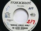 SACRED MUSHROOM - BREAK AWAY GIRL (BOTH SIDES) (PROMO) - ROCK 45