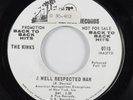 Rock 45 KINKS A Well Respected Man REPRISE VG+ promo HEAR