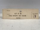 The Beatles, “Let It Be” RARE 45 Record Store Topper