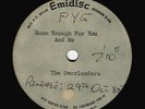 THE OVERLANDERS Room Enough For You And Me 7 Inch Emidisc 1965 Acetate Pop Rock