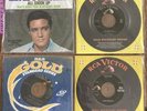 4 RARE ORIGINAL ELVIS 45 RPM RECORDS All Shook Up, How Great, Blue Moon dd