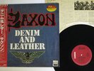 SAXON DENIM AND LEATHER CARRERE P-11113G Japan OBI VINYL LP