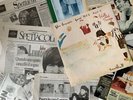 JOHN LENNON WALLS & BRIDGES 1974 APPLE ITALIAN 1ST PRESS + FREE MAGS & CLIPPINGS