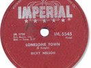 1958 RICKY NELSON Rock’n Roll 78 RPM Record. Lonesome Town/I Got a Feeling