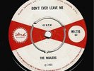 BOB MARLEY AND THE WAILERS Don't Ever Leave Me Vinyl Record 7 Inch Island & 1965