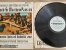 SAX 2525 COLUMBIA B/S KLEMPERER BACH CHORUSES CHORALES ST MATTHEW PASSION NM