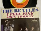 THE BEATLES-I FEEL FINE/SHE'S A WOMAN, 45 w/ Extremely Clean Picture Sleeve