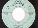 Rockabilly 45 REBEL ROUSERS Red Headed Woman/Dark Road on Jan