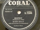Buddy Holly Heartbeat / Well….All Right 78 rpm Shellac 10” Record Q.72346