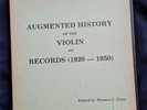 Augmented history of the violin on records 1920-1959. Thomas Clear. Box set.