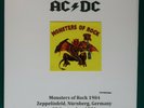 AC/DC Zeppelinfeld,Nurnberg 02.09.1984 Live DOLP Lim 20 black Vinyl TESTPRESSING