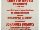 GINETTE NEVEU Brahms violin concerto Op.77 french 1981 Stil 0305 S 48 LP