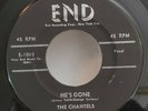 Chantels HE'S GONE / THE PLEA (GREAT DOO WOP 45) END 1001 PLAYS VG+ TO VG++