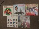 Lot#3R.  Five Vintage Christmas Vinyl Albums of popular artists.