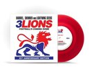 BADDIEL, SKINNER & LIGHTNING SEEDS - '3 THREE LIONS' LTD RED VINYL 7
