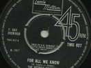The Detroit Spinners ?– For All We Know / I'll Always Love You   TMG 627