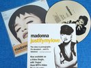 MADONNA JUSTIFY MY LOVE 12'' PICTURE DISC VINYL w PROMO FLAT 1990 UK LP RECORD