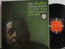 John Coltrane Ballads Orange and Black Lbl Stereo Laminated Cover VG+ Bell Sound