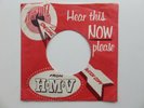 ELVIS PRESLEY  HIS MASTERS VOICE  H.M.V.  RUSH RELEASE EMO SLEEVE HEAR THIS NOW