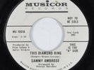 Northern Soul Popcorn 45 SAMMY AMBROSE This Diamond Ring MUSICOR promo HEAR
