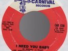Orig LEE WILLIAMS & THE CYMBALS I Need You Baby/Shing-A-Ling 45 EX Northern Soul