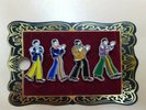 THE BEATLES: FABULOUS SET 4 SOLID METAL PINS-YELLOW SUBMARINE WALKING-ONLY SPAIN