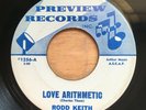 RODD KEITH Love Arithmetic b/w Sonya 45 Preview 1256 song-poem