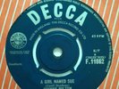 Johnny Milton A Girl Named Sue 1964 UK DECCA F 11862 British Rock n Roll