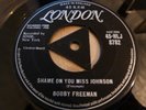 BOBBY FREEMAN - SHAME ON YOU MISS JOHNSON -  UK - TRI CENTRE -  VERY GOOD++